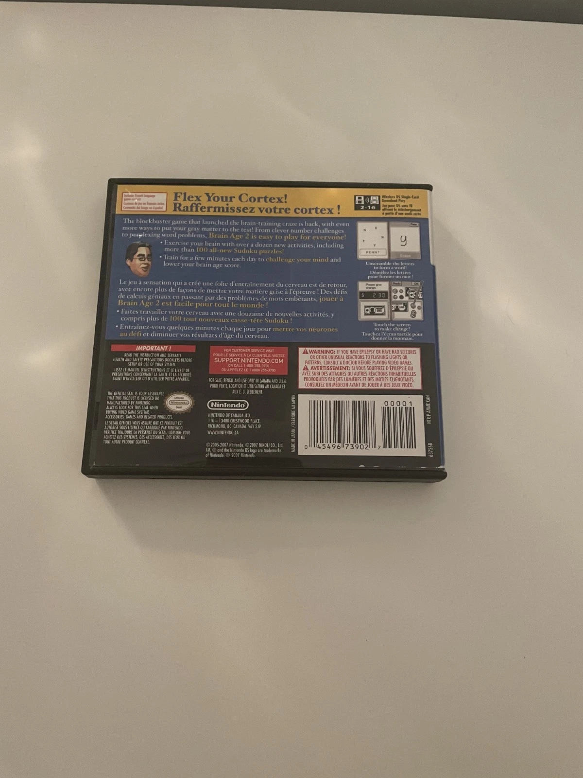 Brain Age 2: More Training in Minutes a Day! (Nintendo DS, 2007) Complete CIB